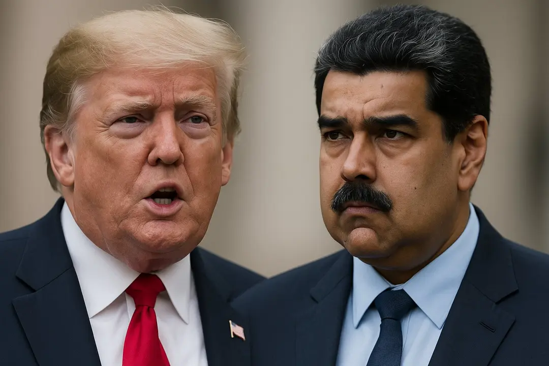 Ilustraci&oacute;n de Donald Trump y Nicol&aacute;s Maduro. / Mundiario