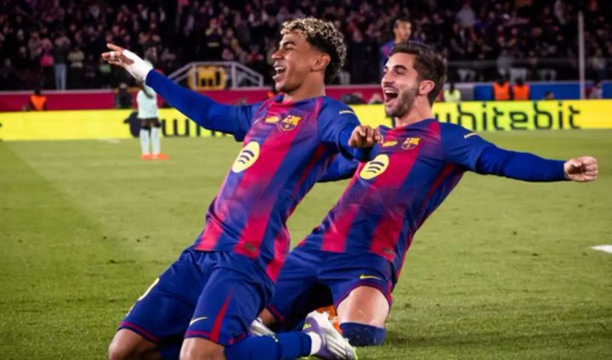 Lamine Yamal y Ferran Torres. /   @fcbarcelona