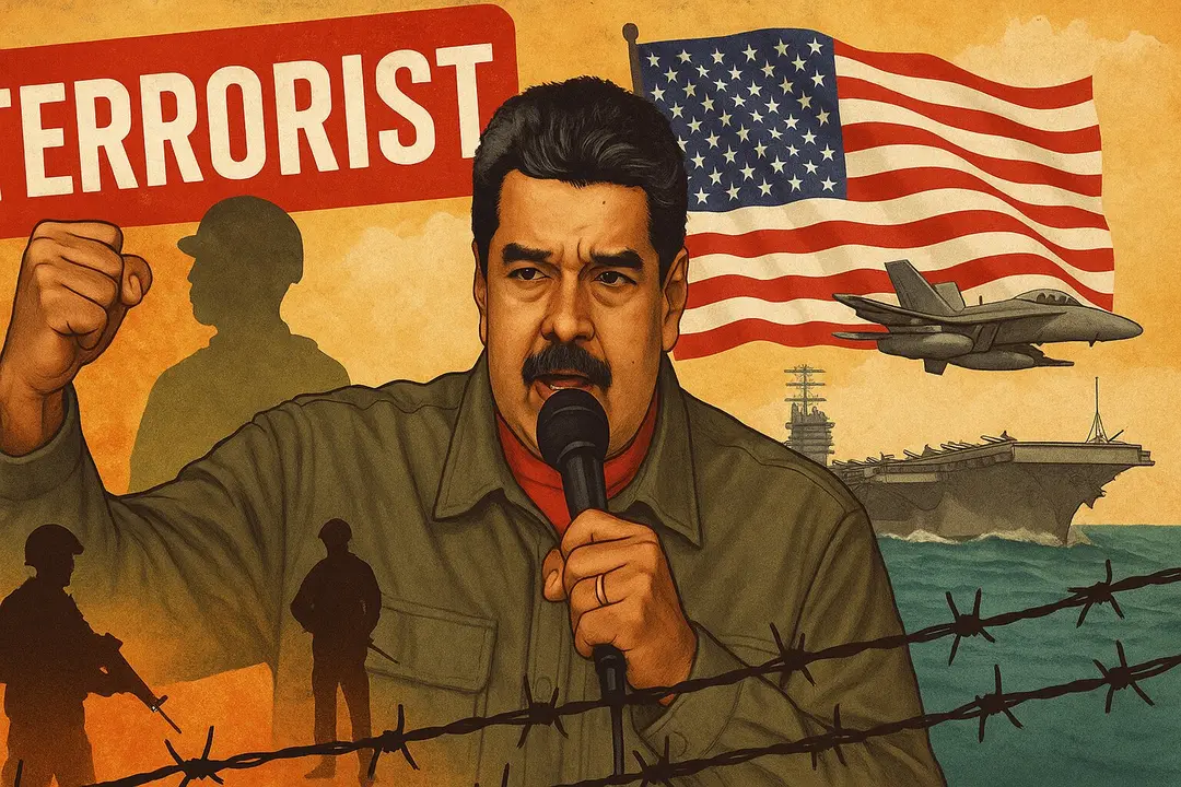 Ilustraci&oacute;n de Nicol&aacute;s Maduro tras la declaraci&oacute;n de EE UU. / Mundiario