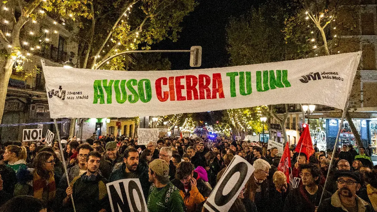 Manifestaci&oacute;n en Madrid. / @MasMadrid__ en X