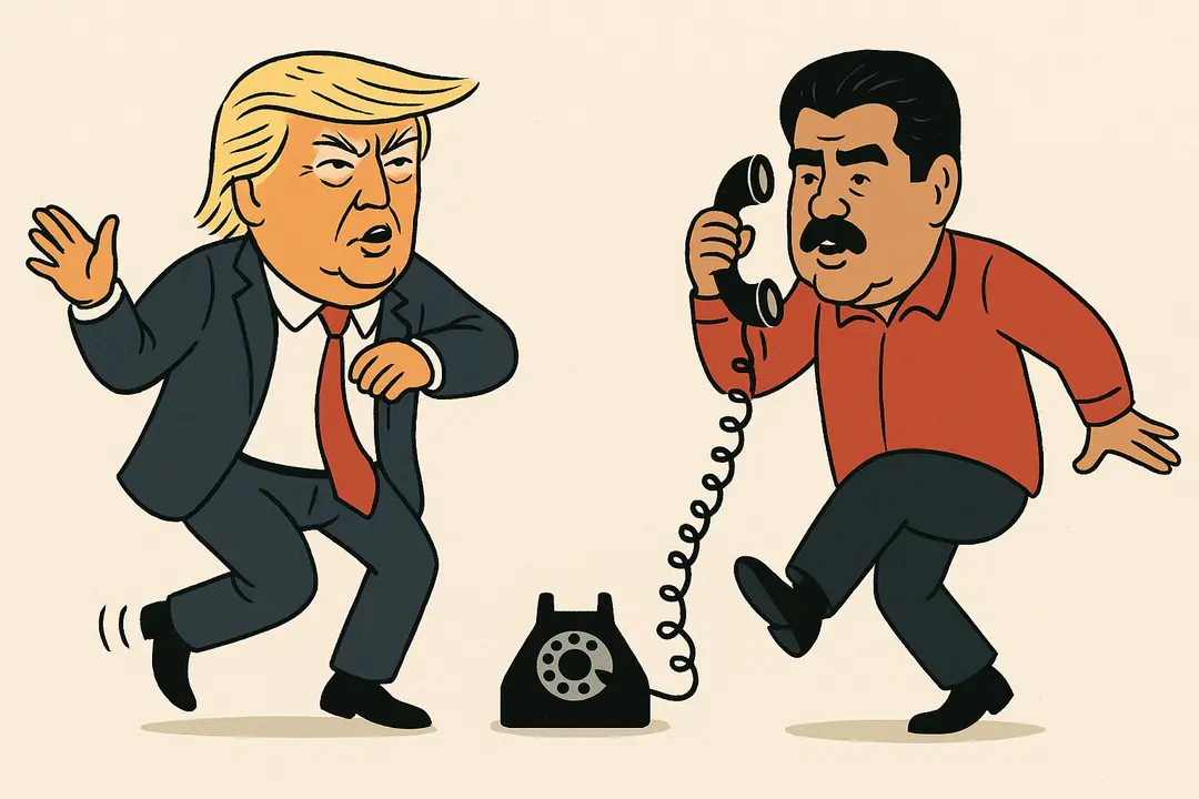 Ilustraci&oacute;n de la yenka de Trump y Maduro. / Mundiario