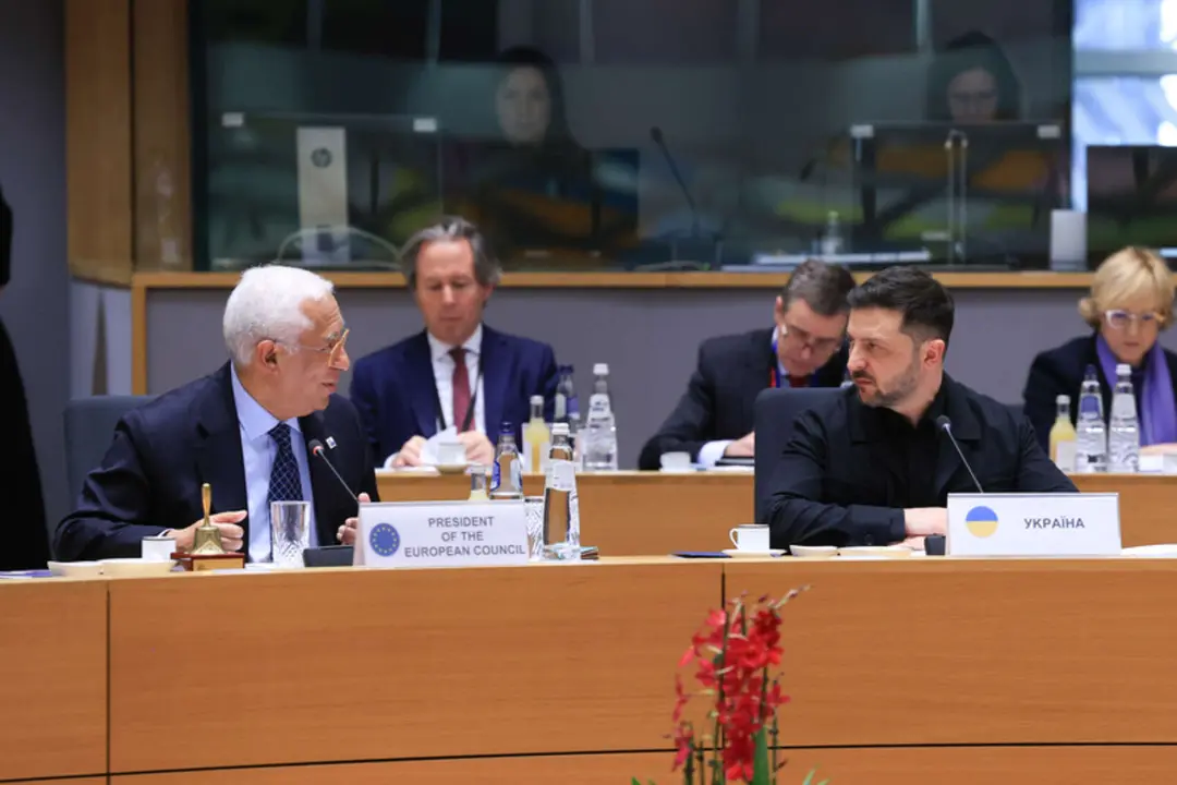 Antonio Costa, presidente del Consejo Europeo y Volod&iacute;mir Zelenski, presidente de Ucrania. / Consejo Europeo