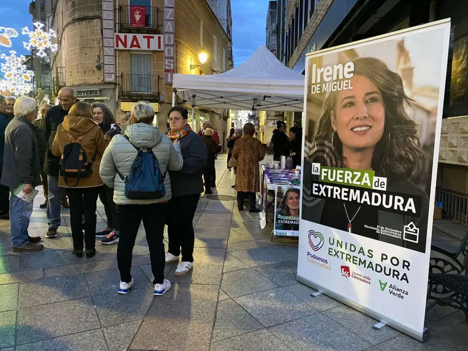 Irene de Miguel, cabeza de lista de Unidas por Extremadura. / @Podemos_Extremadura