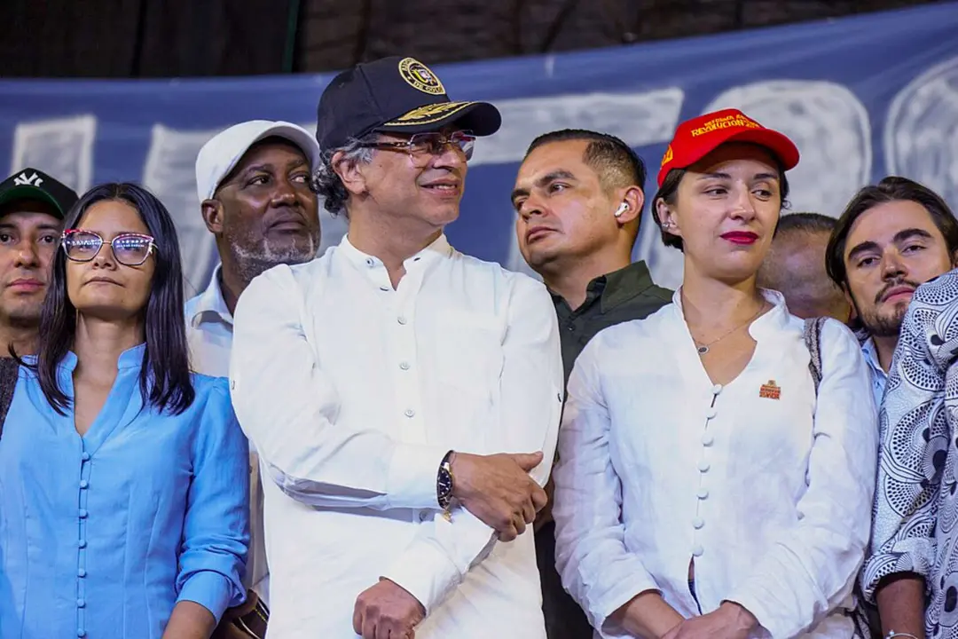 Gustavo Petro, presidente de Colombia en un mitin en Cali, Valle del Cauca. / Presidencia de Colombia
