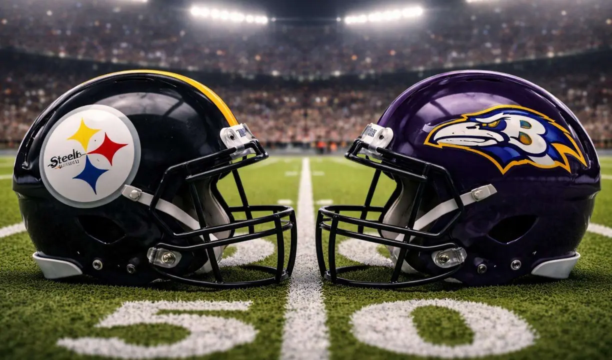 Cascos de los Steelers y los Ravens. /  Mundiario