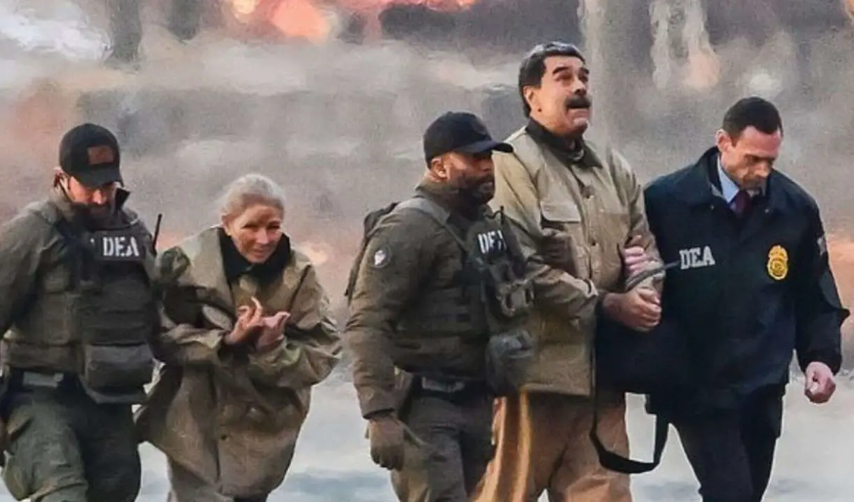Nicol&aacute;s Maduro y Cilia Flores son trasladados por agentes de la DEA para enfrentar cargos por narcoterrorismo. / RR SS.