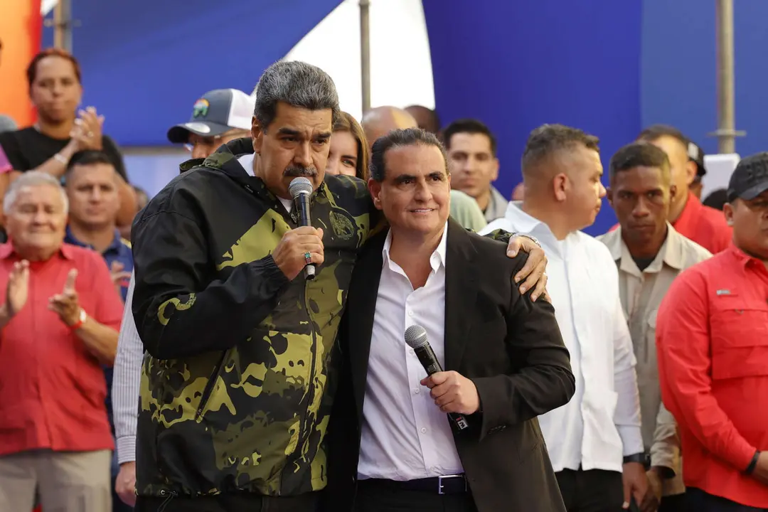 Nicol&aacute;s Maduro y Alex Saab. / RR. SS.