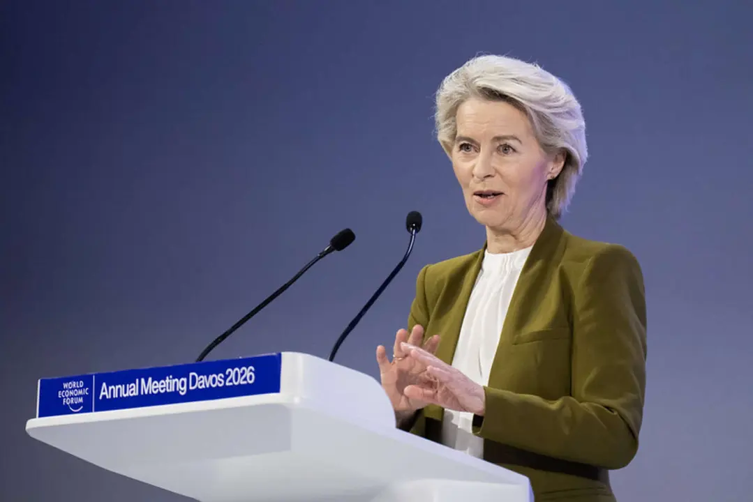 Ursula von der Leyen, presidenta de la Comisi&oacute;n Europea en Davos. / Foro Econ&oacute;mico Mundial (FEM)