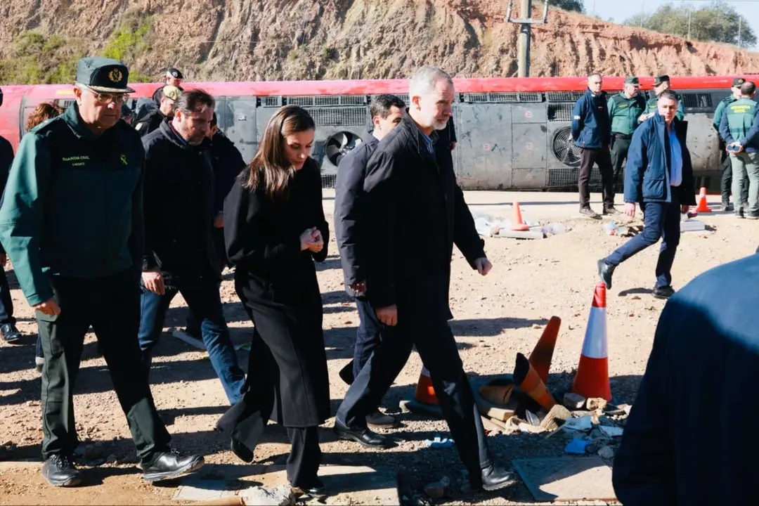 Felipe VI y Letizia en Adamuz. / Casa Real
