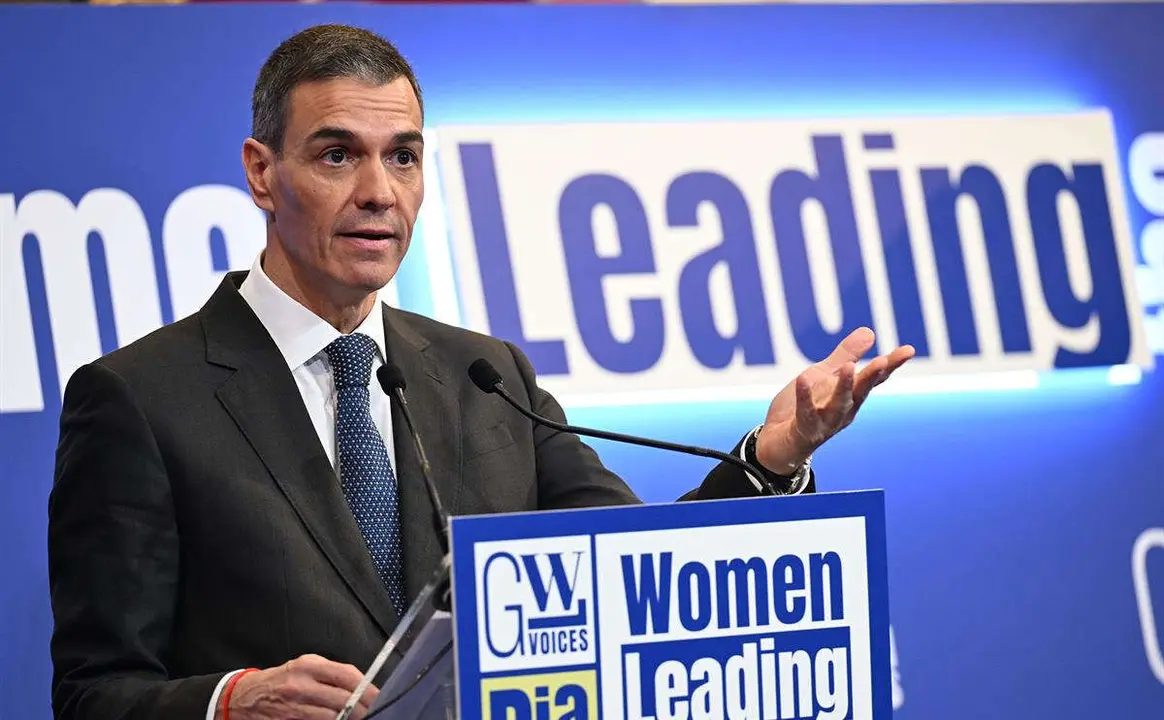 Pedro S&aacute;nchez en el foro Mujeres liderando la ONU del siglo XXI. / La Moncloa