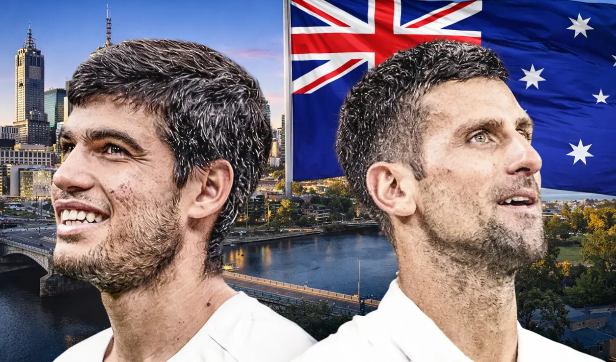 Carlos Alcaraz y Novak Djokovic. / @wimbledon