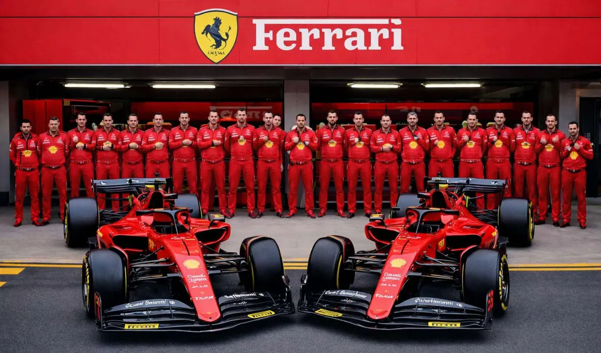 Imagen creada por IA de la escuder&iacute;a Ferrari. /  ChatGPT