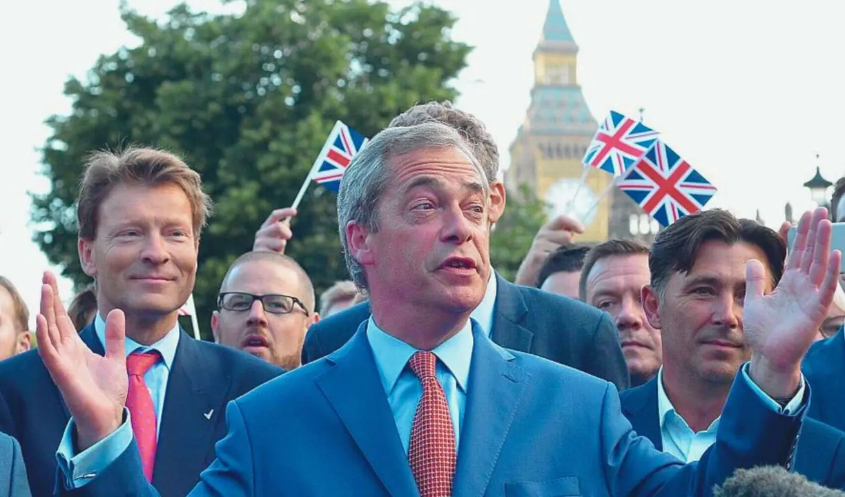 Nigel Farage, l&iacute;der y fundador del partido Reform UK. / RR SS.