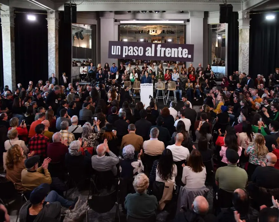 La portavoz de M&aacute;s Madrid en el Ayuntamiento, Rita Maestre, este s&aacute;bado, en el C&iacute;rculo de Bellas Artes de Madrid. / @SG_UGT.