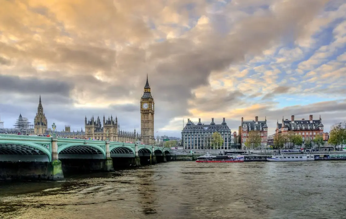 El Palacio de Westminster y la torre del reloj Big Ben en Londres. / Pexels