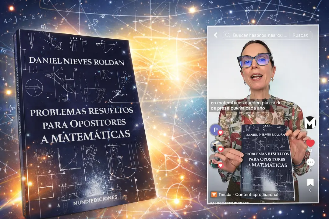 El libro Problemas resueltos para opositores a Matem&aacute;ticas, anunciado en TikTok Shop. / Mundiario