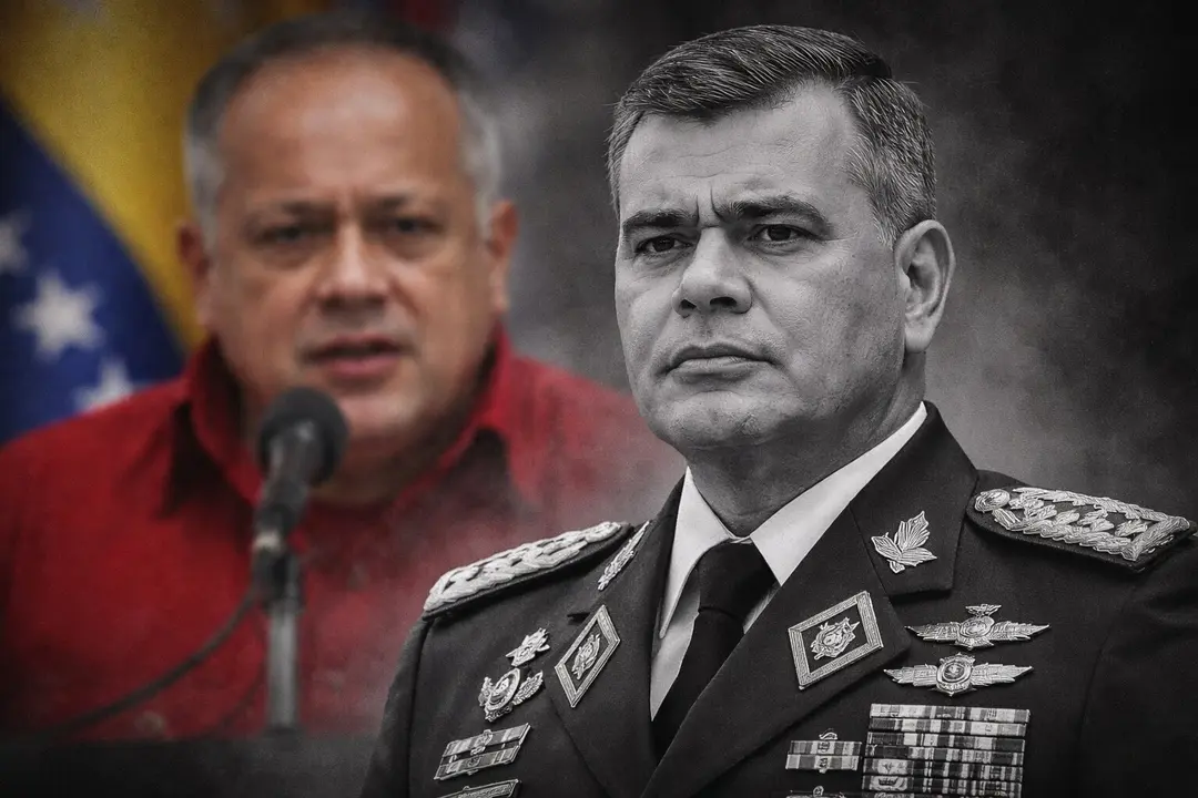 Diosdado Cabello, ministro de Interior de Venezuela; y Vlad&iacute;mir Padrino L&oacute;pez, ex ministro de Defensa. / Mundiario.