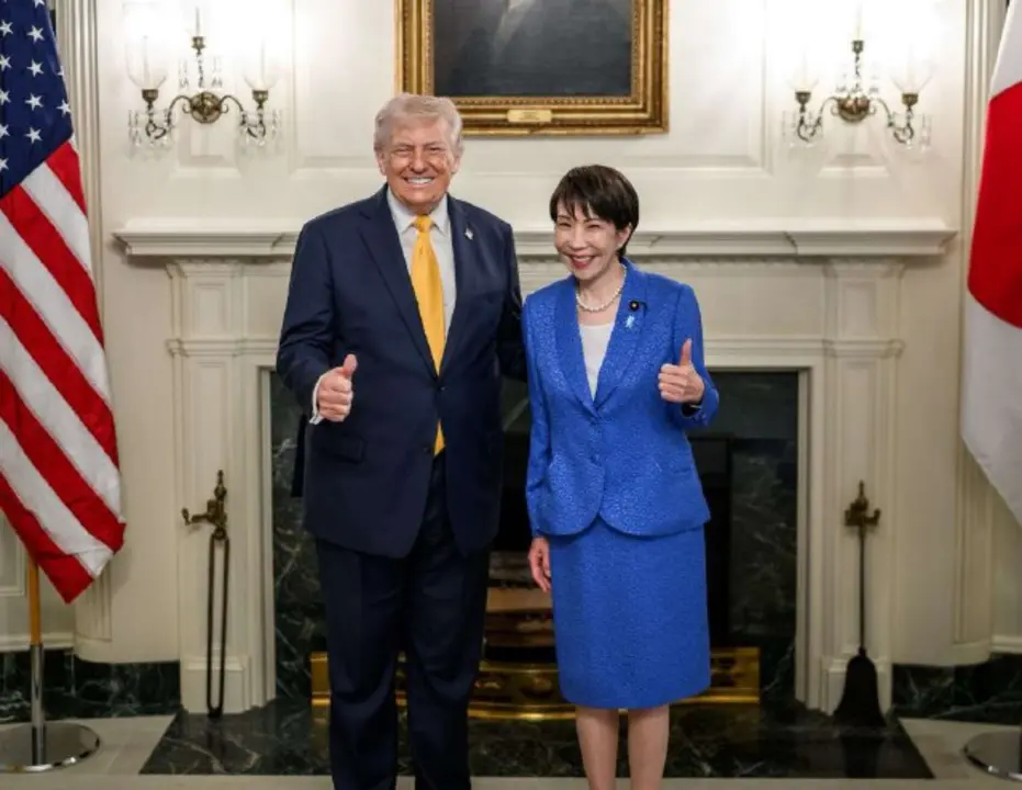Donald Trump, presidente de EE UU y Sanae Takaichi, primera ministra de Jap&oacute;n. / @W.