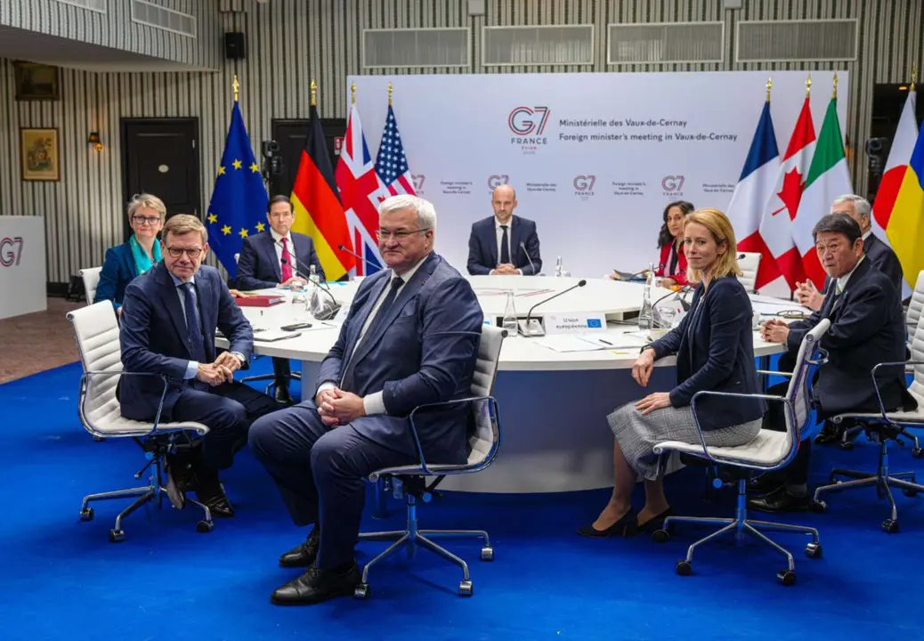 Marco Rubio y Kaja Kallas con los ministros de Exteriores del G7. / @SecRubio
