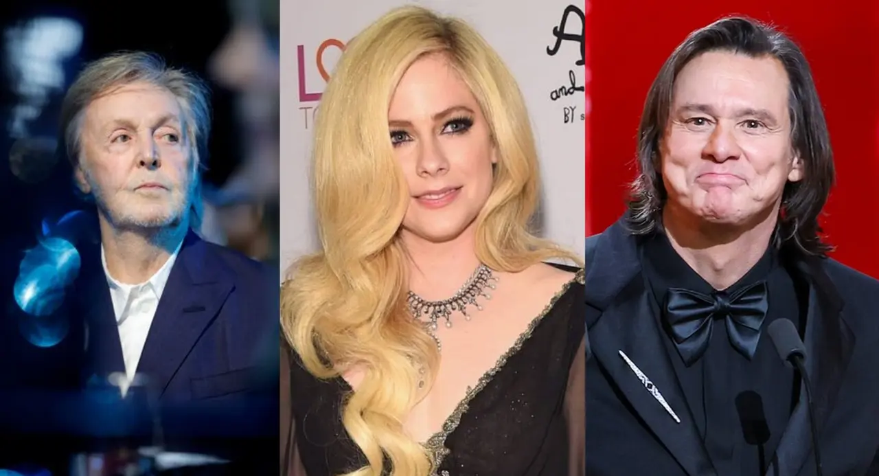 Paul McCartney, Avril Lavigne y Jim Carrey. / Archivo