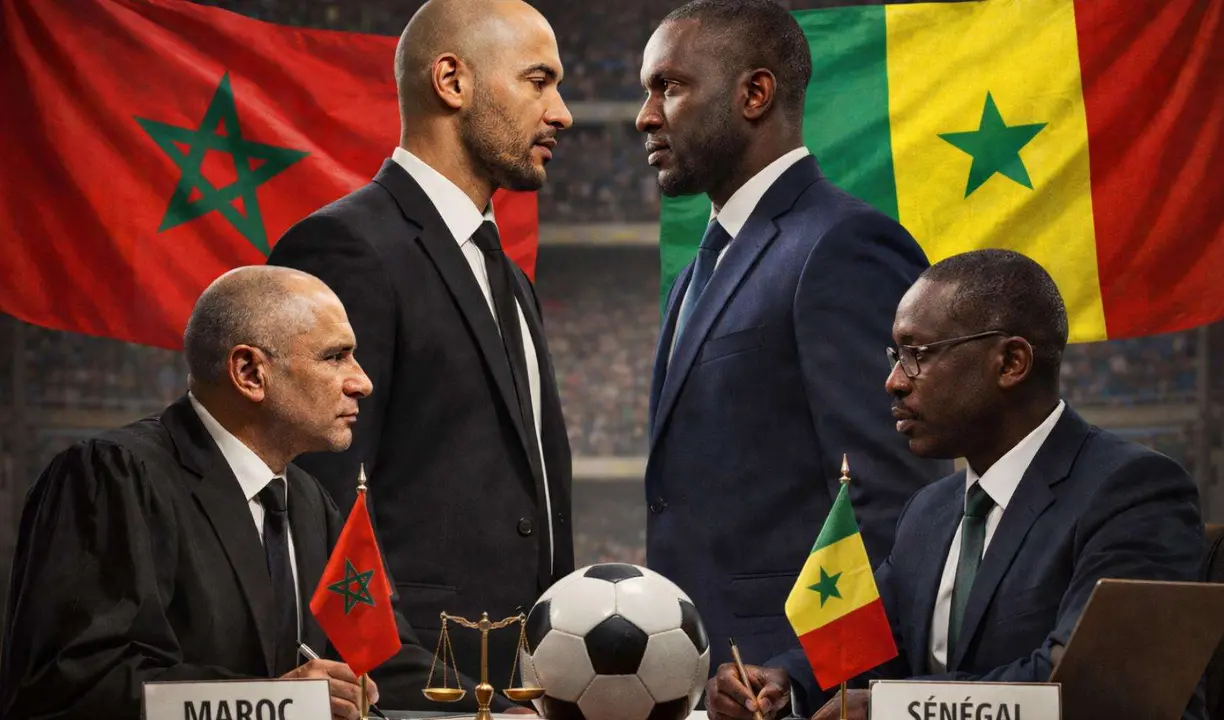 Ilustraci&oacute;n relacionada con el conflicto deportivo que protagonizan Marruecos y Senegal. /   Mundiario