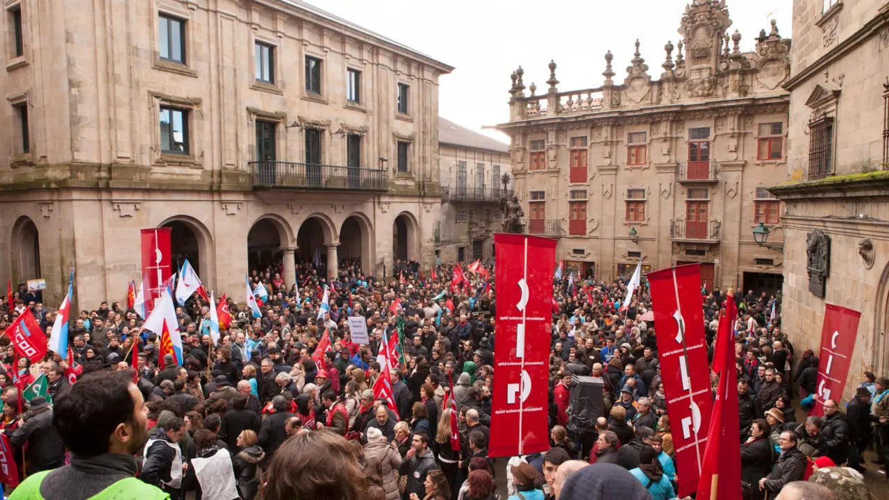 Una manifestaci&oacute;n de trabajadores. / Xurxo Lobato