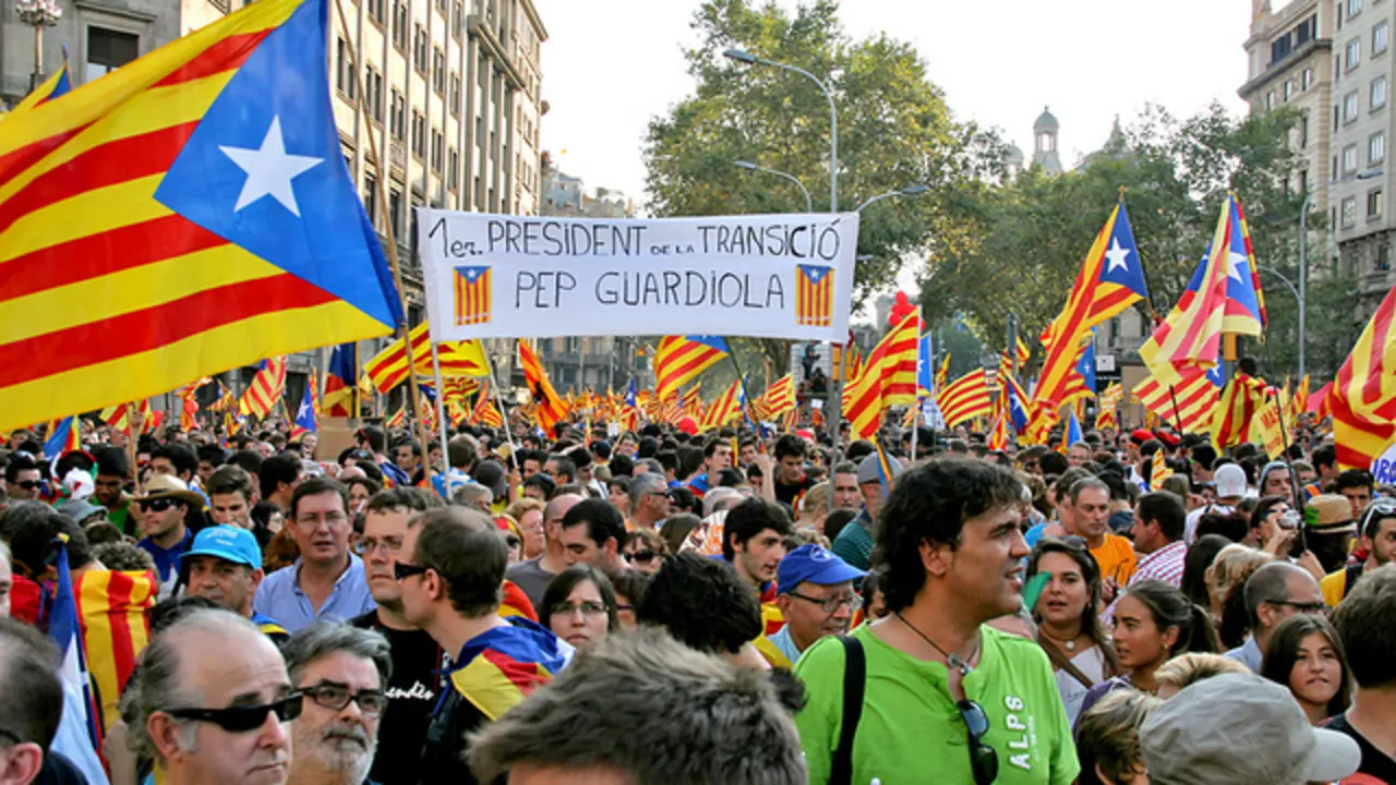Manifestaci&oacute;n independentista en Barcelona.