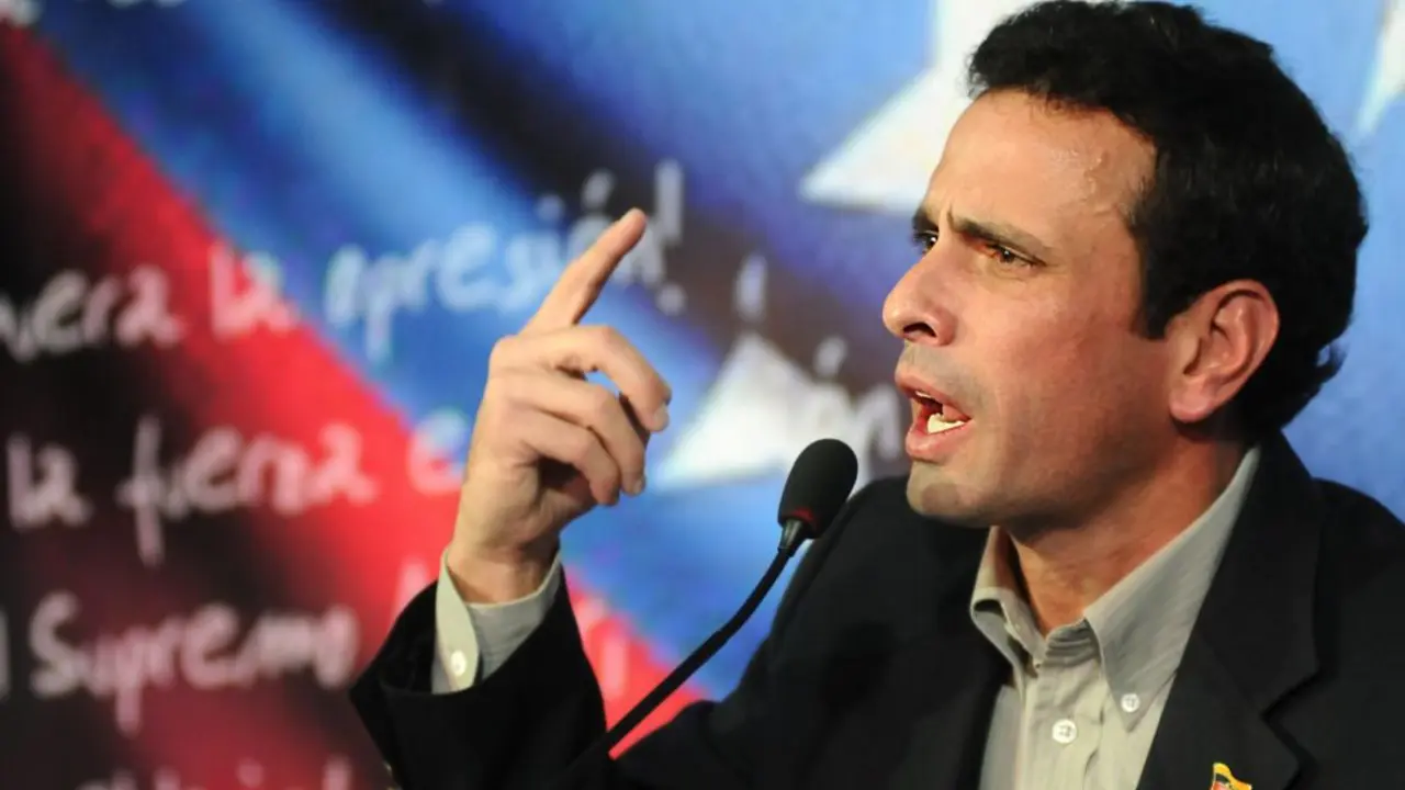 El l&iacute;der de la oposici&oacute;n venezolana, Henrique Capriles. 