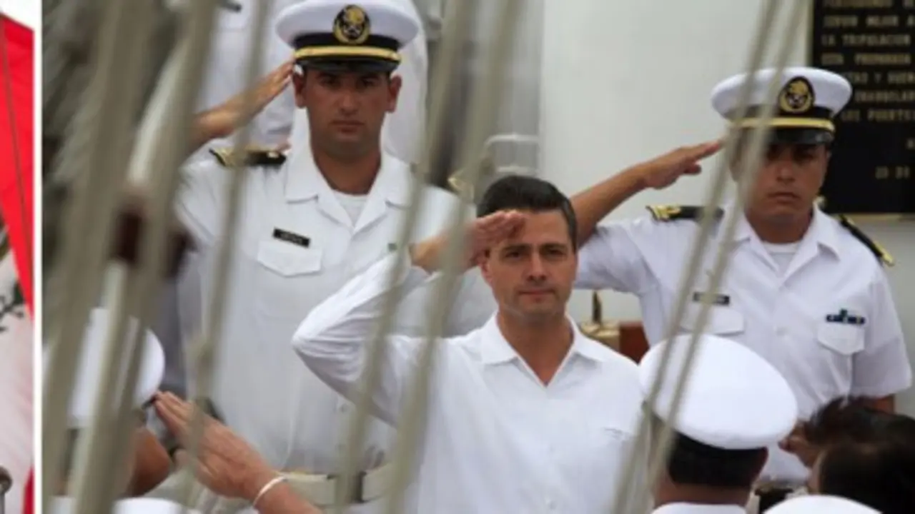 A bordo del Buque &ldquo;Cuauht&eacute;moc&rdquo;.