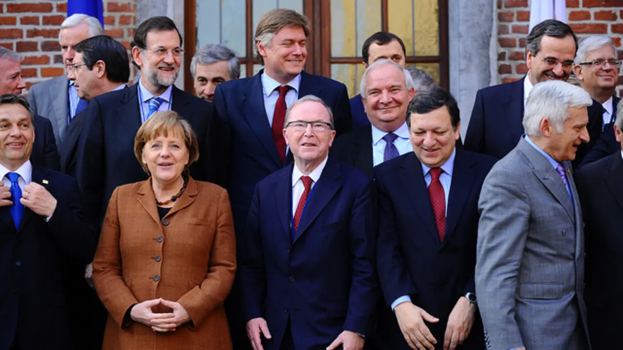 Foto de familia de una cumbre europea.