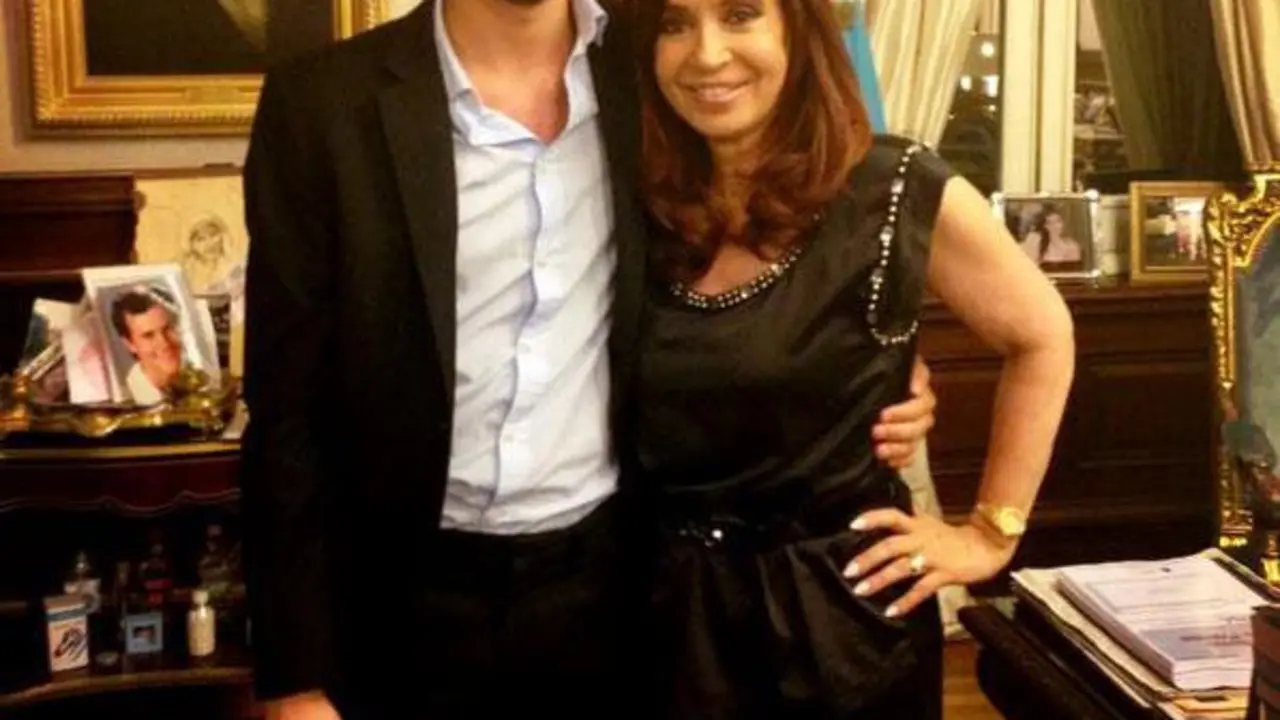 Pedro Robledo, con la presidenta de Argentina.