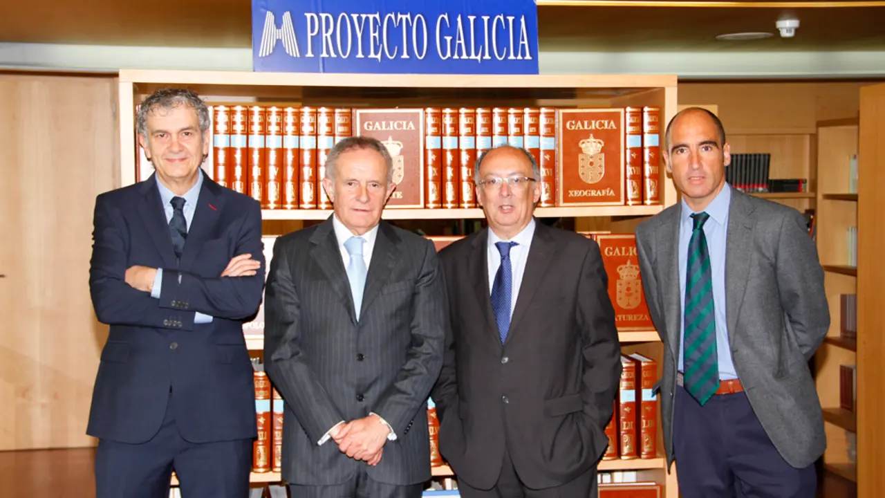 Jos&eacute; Luis G&oacute;mez, Francisco Iglesias, Fernando Gonz&aacute;lez Laxe y Juli&aacute;n Rodr&iacute;guez.