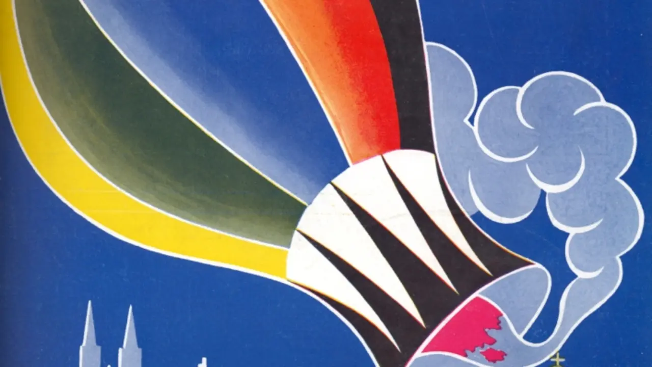 Portada de Urbano Lugr&iacute;s titulada "El globo de Betanzos". Agosto de 1955.