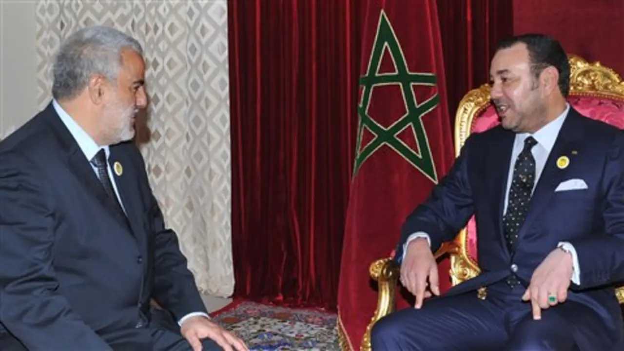 El Rey Mohamed VI y el presidente de Gobierno Benkir&aacute;n.