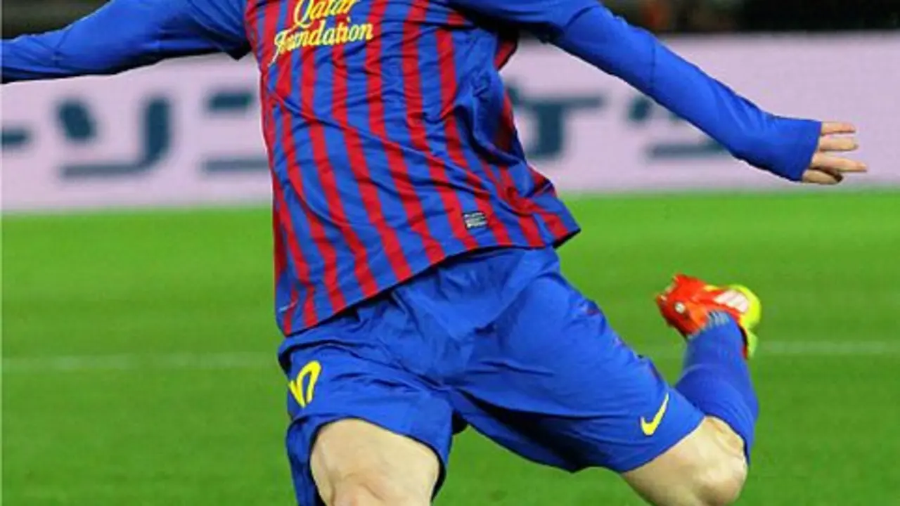 Leo Messi durante la celebraci&oacute;n de un partido del F.C. Barcelona.