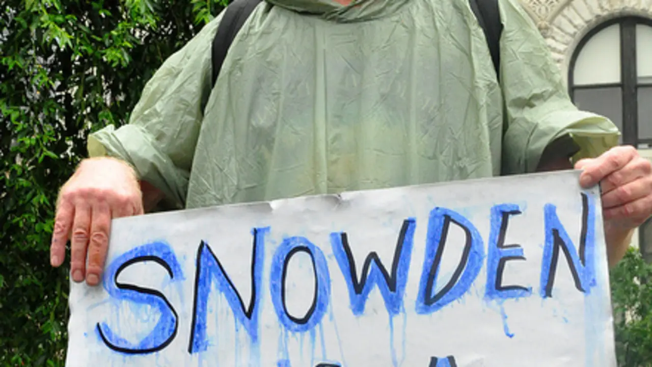 Activista en defensa de Snowden.