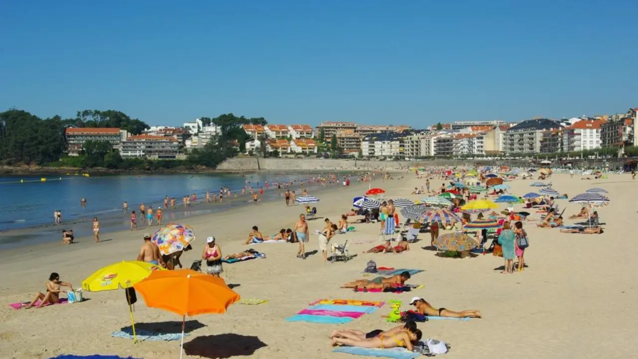 Praia de Silgar, en Sanxenxo (Pontevedra).