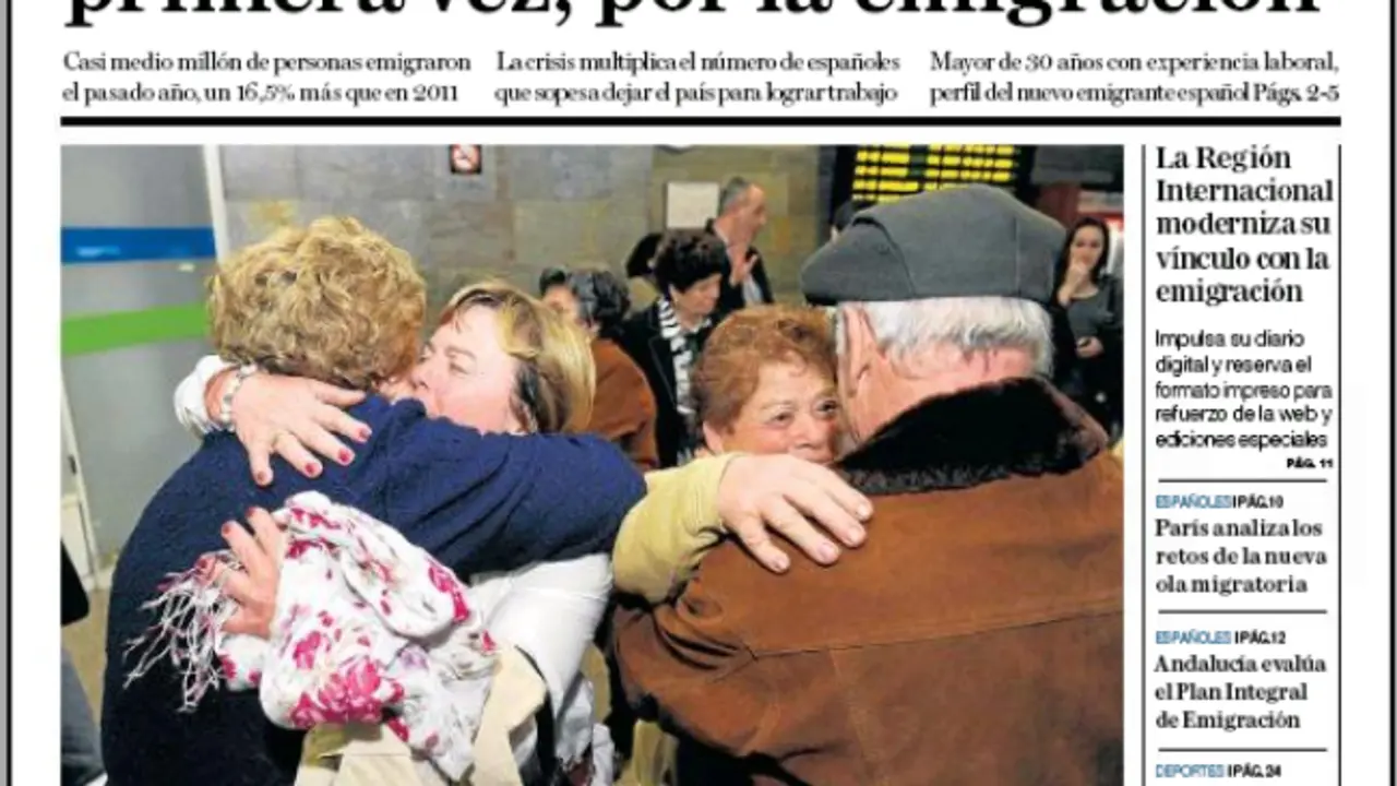 La primera p&aacute;gina de la edici&oacute;n quincenal de 'La Regi&oacute;n Internacional', correspondiente al 27 de junio de 2013.