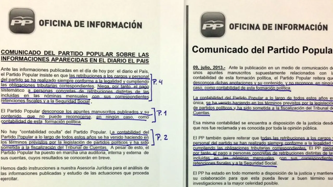Comunicados del PP / El Pa&iacute;s.