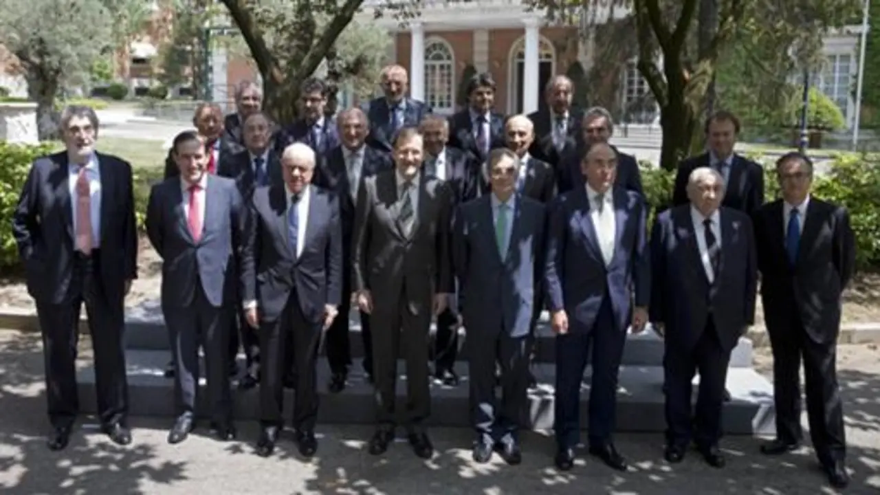 Rajoy, con los grandes patronos.
