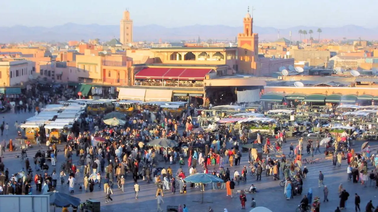 Place Jemaa el fna en Marrakech.