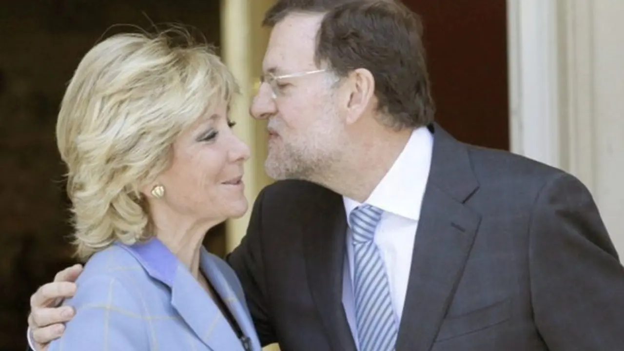 Esperanza Aguirre y Mariano Rajoy.