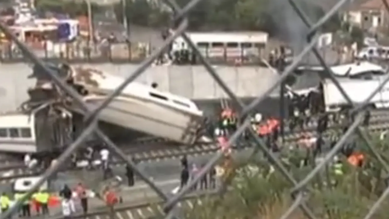 Accidente ferroviario en Santiago 