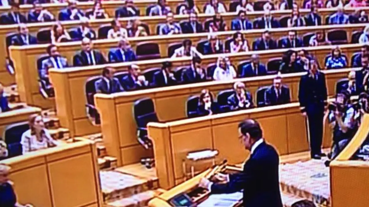 Mariano Rajoy, en su comparecencia por el caso B&aacute;rcenas.