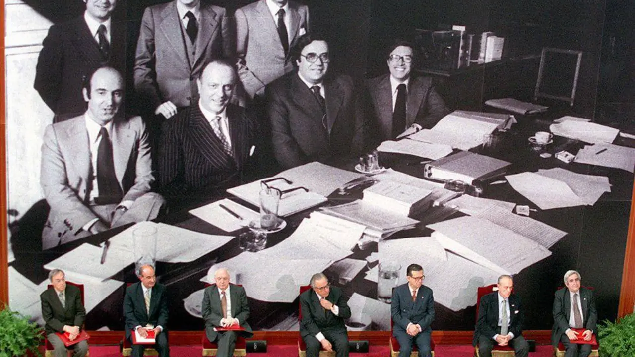 Los padres de la Constituci&oacute;n espa&ntilde;ola de 1978.