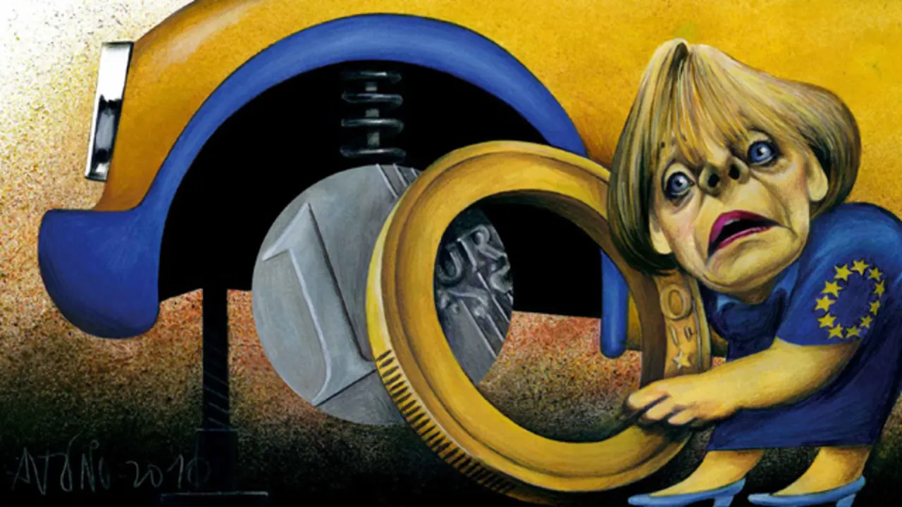 Angela Merkel. / Caricatura de Antonio Antunes