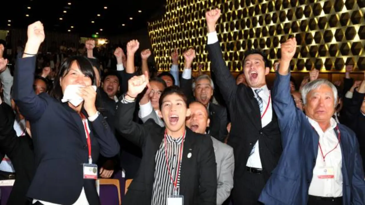 Euforia en la delegaci&oacute;n japonesa.