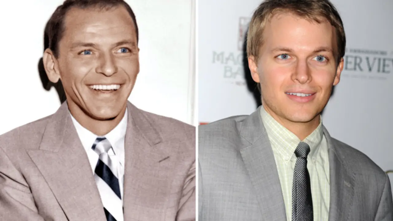 Frank Sinatra y el hijo de Mia Farrow, Ronan.