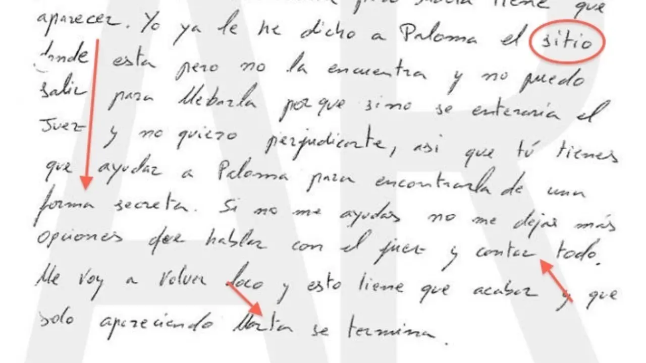 Carta de Miguel Carca&ntilde;o a su hermano, antes de ofrecer su &uacute;ltima versi&oacute;n sobre lo ocurrido la noche de la muerte de Marta del Castillo