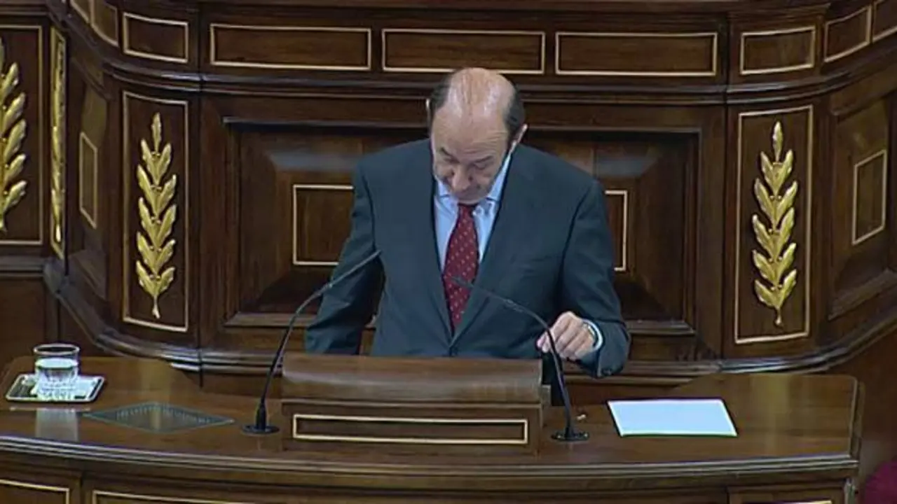 Alfredo P&eacute;rez Rubalcaba, secretario general del PSOE.